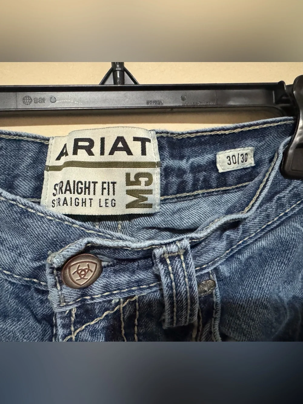 Ariat Men's Straight Leg Blue Work Jeans